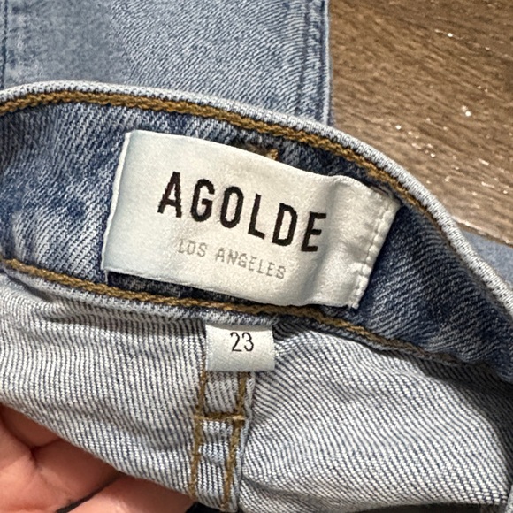 Agolde Light Blue Slim Leg Jeans - Picture 11 of 13